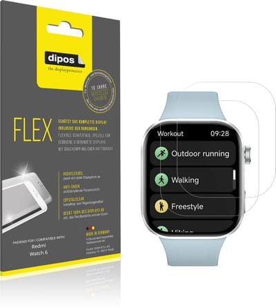 dipos – 2x Beschermfolie geschikt voor Redmi Watch 6 | 3D Full Cover Screenprotector | 100% Passend