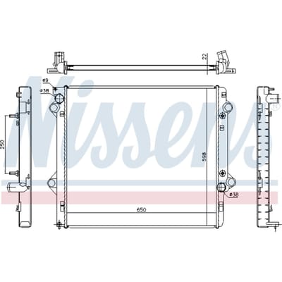 Radiator, motorkoeling NISSENS 646805