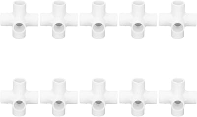 6-weg PVC elleboogconnector 20 mm - Multifunctioneel - Eenvoudig te monteren - Binnen en buiten - Slagvast (wit)