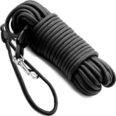 5/10/15/20M Lange Huisdier Tracking Trainingslijn Duurzaam Nylon Hondentouw, Geschikt Voor Grote En Middelgrote Honden (black,10m) zwart