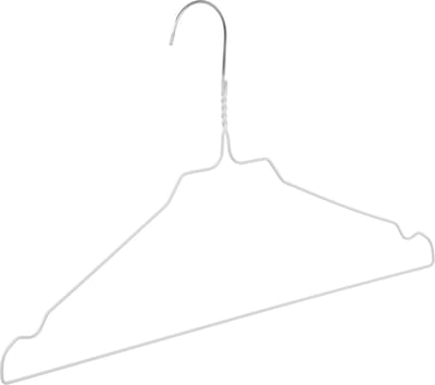 De Kledinghanger Gigant - Draadhanger - Stomerijhanger - Volwassenen - 404-24 - 100 Stuks - metaal - Wit - Rokinkepingen - 41 cm - Ø 2,4 mm - Kledinghanger - Kleerhanger (404_24_01/100)