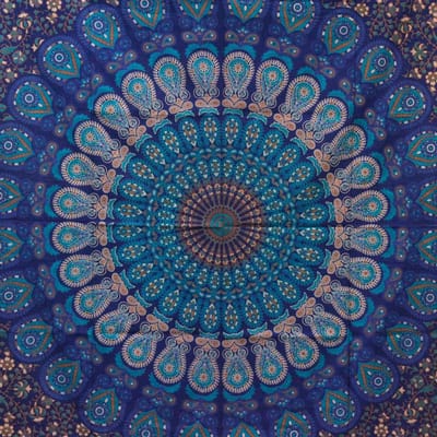 Eenpersoons Katoenen Sprei - Klassieke Mandala - Wanddoek - Wandkleed - Bedsprei - 130x200cm