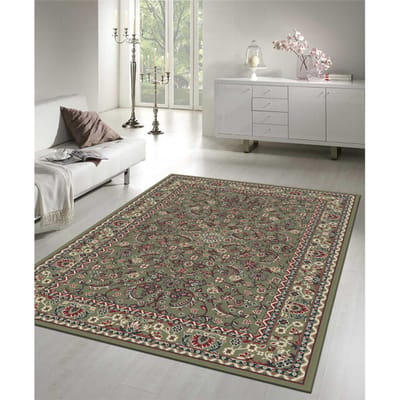 Nain Klassiek - Laagpolig Oosters Vloerkleed - Vintage Tapijt - Groen- 140x200 CM