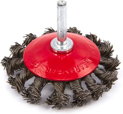 3 Stuks 75 mm Schijfborstel met gedraaid staaldraad met 6 mm Opname
