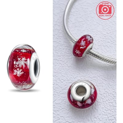 Koperen Armbanden Dames Doe-het-zelf Sieraden Cadeaus Accessoires Bedeltje Echt Roze Murano Glas Blauwe Bloem Vlinder Kralen gray