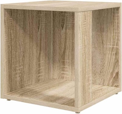 Bijzettafel Hout - Hoektafel Decoratie - Woonkamer Inrichten - Stabiele Constructie - 33 x 33 x 34.5 cm - Sonoma Eiken