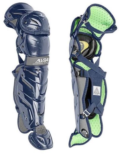All Star LG912S7X Young System 7 Axis Pro Leg Guard | 13,5¨ Inch Kleur Navy voor Sport Honkbal/Softball
