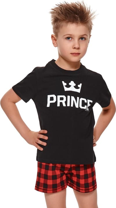 Doctor Nap Katoenen Pyama Jongens | Korte Mouw Korte Broek | Pyjama Jongens | Shortama Jongens | Prince Zwart Kort PDB.4263 122/128