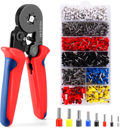 longziming -Krimptang Set met 1200 Draadconnectoren – Professionele Ferrule Crimping Tool (0,5–10 mm² / AWG 22–7) – Ratchetmechanisme, Ergonomische Handgrepen, Duurzaam & Precisie