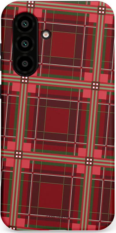 Casetastic Hoesje Geschikt voor Samsung A56 / A36 - Stijlvolle Beschermende Duo-layer Case - Schots Ruit Rood - Tartan Royal Stewart Plaid