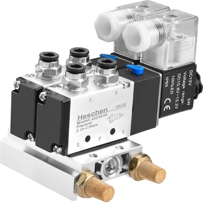 Dailygoody - Luchtregelventiel - 5-weg - Compacte kit - PT 1/4 - Snelle koppeling - Voor luchtcirculatie - Model 4V210-08