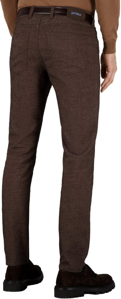 Gardeur Broek Bill 5-Pocket Wool Look Soft Feel Easy Care Business Hero Bruin / male