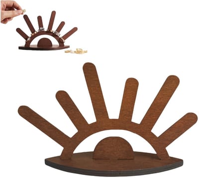 1 stuk - Houten ringstandaard - Ring opbergrek - Ring displaystandaard - Opbergrek voor Sieraden - Ringopslag - ringdisplay houten ringstandaard - sieradendisplaystandaard