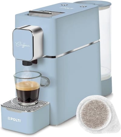 Compacte Espressomachine voor E.S.E. Pads - 19 Bar - Lichtblauw