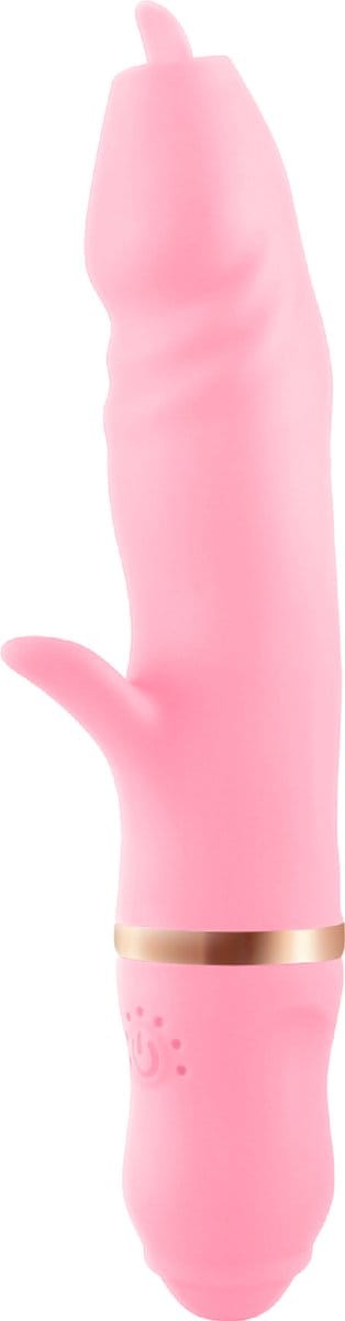 Cupitoys® Tarzan vibrator met tong - 22,7cm - Lichtroze - 7 standen - Vibrators voor vrouwen en mannen - Sex toys voor vrouwen en mannen