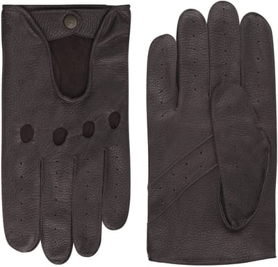 Laimböck Durham - Leren heren autohandschoenen Kleur: Espresso, Maat: 10