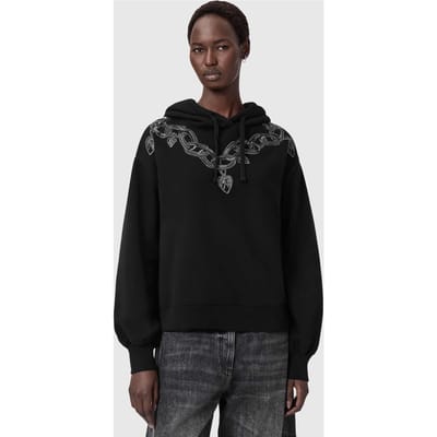 AllSaints Drip Talon Hoody Black Taglia: XS | Camicie Outlet | Donna | Nero