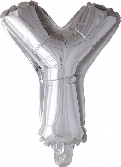 Wefiesta Folieballon Letter Y 41 Cm Zilver