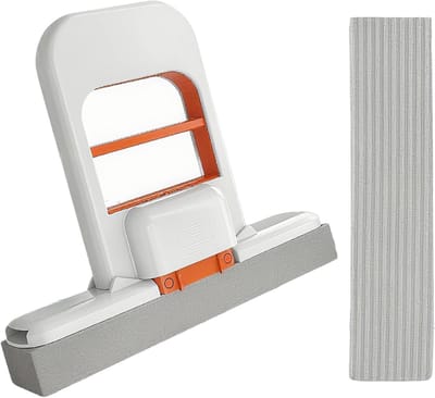 Draagbare mini-sponsmop, zeer absorberend, ideaal voor kleine ruimtes, met uitwringfunctie, voor nat en droog reinigen van oppervlakken zoals bureaus