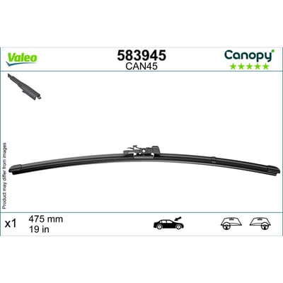 Wisserblad VALEO Canopy 583945, 475mm, Voor, 1 Stuk