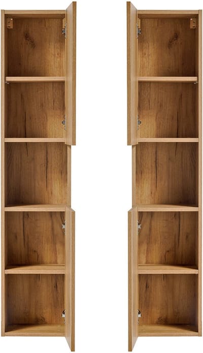 Badkamerkast Newport kolomkast 140x30x25 cm eikenkleurig [en.casa]