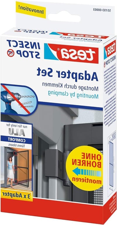 Insect Stop vliegenschermadapterset voor ALU COMFORT deuren - installatie zonder boren - deur- en raamkozijnen 13-20 mm - antraciet