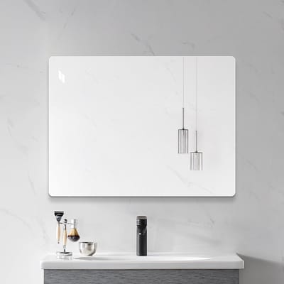 MODFU - Wandspiegel - Frameloos - Breukwerende Folie - Modern - Badkamer - Glas - Zilverkleurig - 100 X 75 Cm