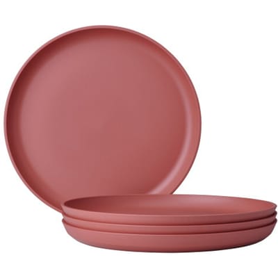 Mepal Ontbijtbord Silueta 230 mm set 4 stuks - Vivid mauve - campingservies - campingborden - buitenservies
