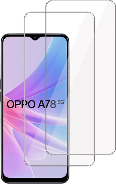 2x Screenprotector geschikt voor Oppo A78 5G – Gehard Glas - Proteqt+