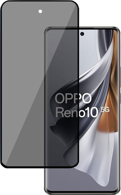 Privé Screenprotector geschikt voor OPPO Reno 10 / 10 Pro Screenprotector - Privacy Beschermglas - Privacy Proteqt+