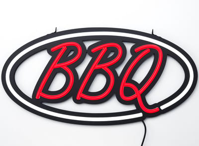 Neon bord - BBQ - Neon - Neon bord BBQ - Neon lamp - Neon verlichting - Neon sign - Light box - Verlichting - Bar accessoires - Bar / Cafe - Neon lampjes - Barbecue - Cave & Garden