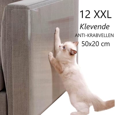 Anti Krab Vellen, Anti Krab Katten, Anti Krab Vellen voor Kat, Krabmeubelen, Krabpalen, Bankbeschermer, Meubelbescherming, Anti Krab Vellen voor Hond, Transparant, Anti Scratch, Klevende Anti Krab Vellen, 50 x 20 cm, 12 STUKS