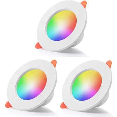3 stuks Tuya Bluetooth Slimme Inbouwspot Volledige Kleur Dimmen 3 Inch Tuya Bluetooth Bediening Tuya Inbouwspot 10W 85-265v white