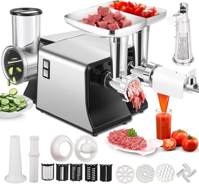 Efficiënte elektrische keukenmachine - Rasp, snijder en hakselaar voor snelle maaltijdbereiding en verse salades - Ideaal voor thuiskoks