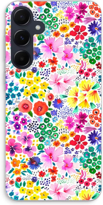 Case Company® - Hoesje geschikt voor Samsung Galaxy A55 hoesje - Little Flowers - Soft Cover Telefoonhoesje - Bescherming aan alle Kanten en Schermrand