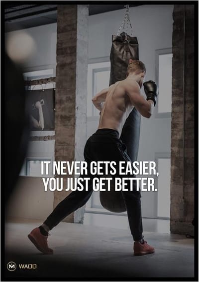 Poster Get Better - 30x40 cm Met Fotolijst - Quotes Poster - WALLLL