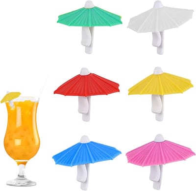 Set van 12 Siliconen Glazenmarkers voor Champagne, Cocktails en Waterglazen - Perfect voor Feesten, Diner en Cafés