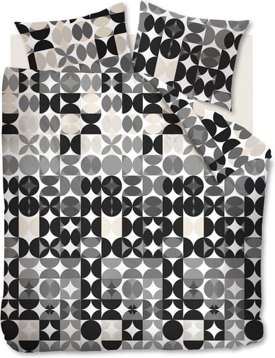Beddinghouse Alster Dekbedovertrek - Litsjumeaux XL - 260x200/220 cm - Black