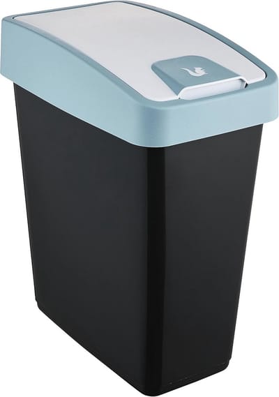 Afvalbak met Flip-Deksel - 25L, Soft Touch, Nordic Blue