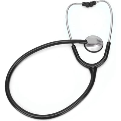 Professionele Stethoscoop met Enkele Kop Hart Long Detectie Echoscoop Gezondheidszorg Hulpmiddel (Zwart) zwart