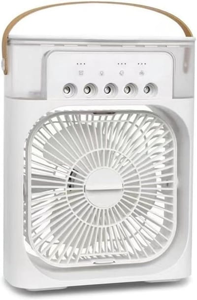 Draagbare Airco - Ventilator - Persoonlijke Koeling - Vijfwegs Sproei - 600 ml Tank - Wit