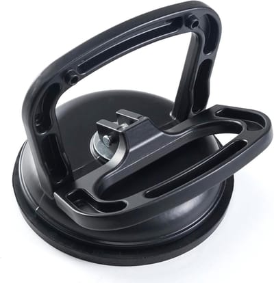 Zuignap Lifter - Glaslifter Tegellifter - Voorwerpen Verplaatsen - 80 kg Draagkracht - 11.5 x 11 cm - Zwart