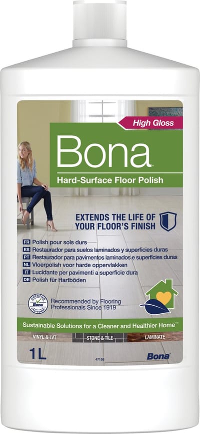 Bona Harde Vloer, Tegel- & Laminaat Polish - 1 Liter - PVC Polish - PVC Vloer Onderhoud - Beschermend - Glansherstellend