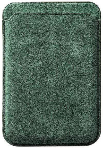 Alcanluxury Alcantara MagSafe wallet - Midnight Green