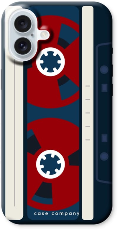 Case Company® - Hoesje geschikt voor iPhone 16 Plus hoesje - Here's your tape - Tough Case - Maximale Bescherming alle Kanten en Schermrand
