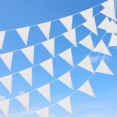 Lange Nylon Vlaggenlijn van 20M met 52 Herbruikbare Vlaggen voor Feestdecoratie, Verjaardagen en Bruiloften, Waterdicht en Geschikt voor Binnen en Buiten