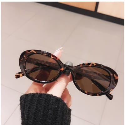 Lunettes de soleil ovales protection solaire Rétro Vintage pour Femmes Adultes Mode Tendance Style Punk Construction Monture Lunettes de Soleil Premium Haute Qualité