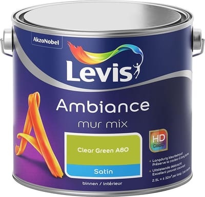 Levis - Ambiance Mur Satin Mix - Clear Green A80 - Mengverf - 2,5 L