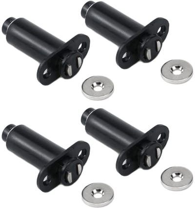 Verzonken Magnetische Touch Latch,4 Pack Push Open Kast Deurvergrendelingen Pull Push Druk Lente Touch Release Klinkers