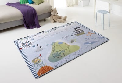Mats & Joy - Pirateneiland Speeltapijt Piraten - 130x180cm - Ultrazacht - Anti-slip - Wasbaar - Speelkleed / Speelmat / Vloerkleed Kinderen / Kinderkamer Tapijt / Speelmat Kinderen / Speelgoed / Speelmatten / Groot Speelkleed / Piraat Tapijt / Cadeau
